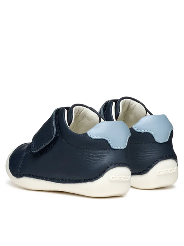 Geox B Tutim Boys First Steps Shoes in Navy with Rhino Decal - Picture 4 of 4
