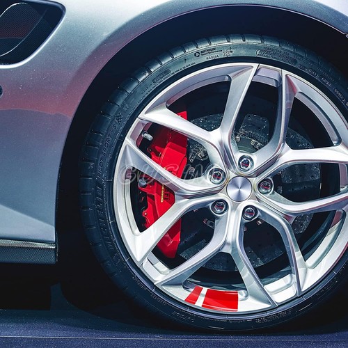Calcomanía de vinilo con llanta reflectante de automóvil de 16""-21"" pegatina de accesorios para automóvil roja - Imagen 6 de 9