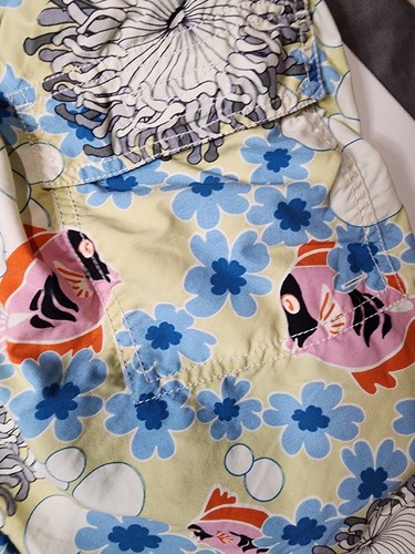 Vilebrequin Mens Swim Trunks Short Blue/yellow Floral, fishes Mesh Lined XL euc - Picture 5 of 7