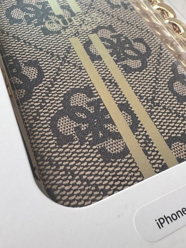 Phone Case iPhone 15 Pro Max Guess Cover Apple Brown Drop Protection Hard Strap - Picture 3 of 6