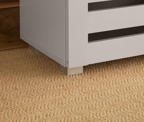Wooden Shoe Storage Cabinet Rack Stand Oslo 3 Door Grey Cupboard Slatted Doors - Picture 6 of 7