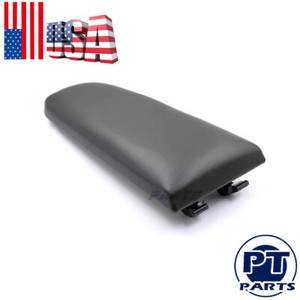 Black PU Leather Center Console Armrest Cover For VW Golf Jetta MK4 Beetle Skoda