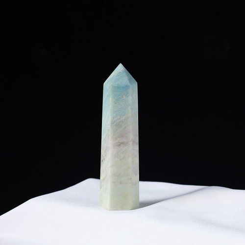 60-70mm Natural Blue Carribean Calcite Quartz Crystal Point Wand Obelisk Energy - Picture 3 of 12