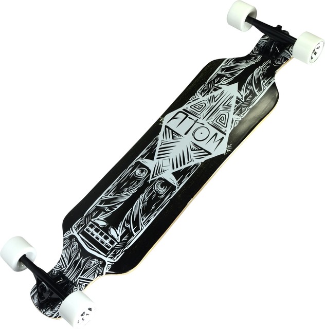 Atom Drop Deck Longboard - 39 Inch Dark Tiki