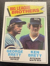 1977 Topps Baseball  # 631 Big League Brothers George Brett & Ken Brett 