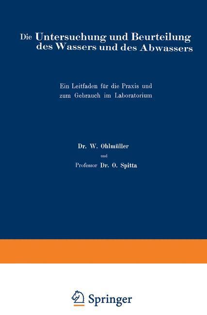 Thumbnail - Die Untersuchung Und Beurteilung Des Wassers Und Des Abwassers | Buch