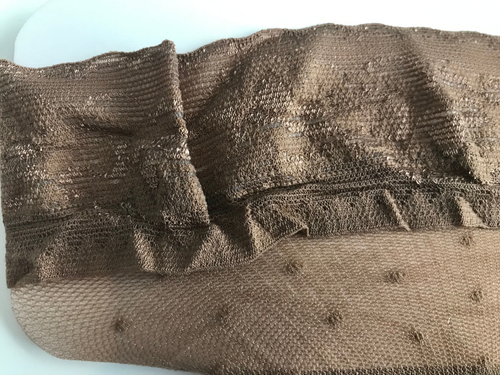 Piel Beige Tostado Encaje Top Medias de Sostener Talla Única Manchado con Tiras de Silicona - Imagen 2 de 3