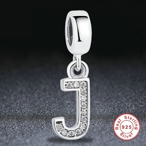 Sterling Silver 925 Charm Alphabet Letter A-Z Pendant Dangle - Family Initials - Picture 70 of 294