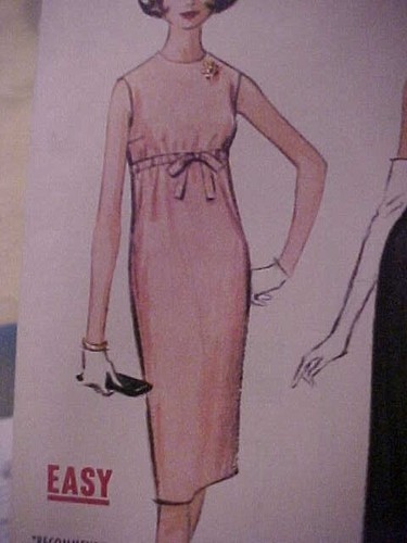 1963 McCall's Lady's High-Waisted Dress Pattern 7043 UNCUT - Picture 2 of 4
