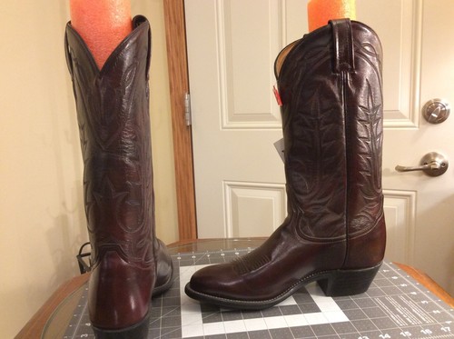 Neu Tony Lama Stiefel Herren 8 D schwarz Kirsche Pampas Leder Western Cowboy 2996 USA - Bild 7 von 12