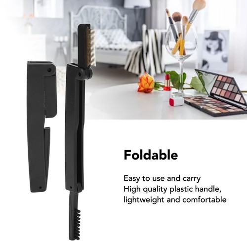 2pcs Folding Eye Lash Brow Comb Portable Metal Teeth Dual Sided Eyebrow Groo FAD - Bild 15 von 24