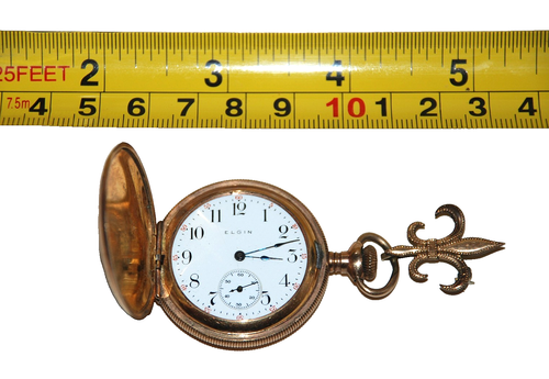 Reloj Bolsillo ELGIN 8110825 Metal Tono Dorado Grabado 27 de Junio 1907 F. McNelson - Imagen 11 de 19