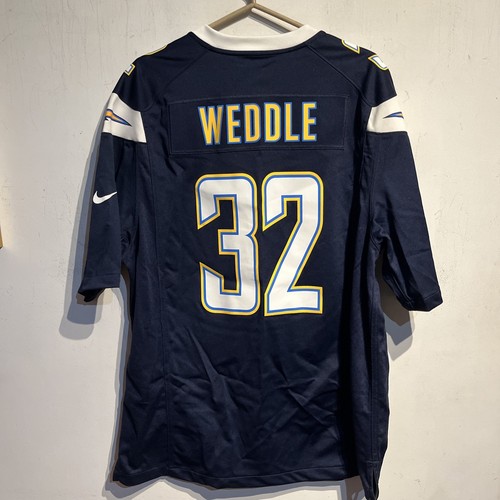 Nike On Field NFL San Diego Chargers Weddle Rare Navy Blue Size Large Jersey - Picture 2 of 9