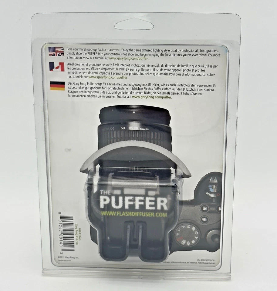 Gary Fong The Puffer On Camera Cold Shoe Diffuser for Canon, Nikon - NIP - Image 3 of 4