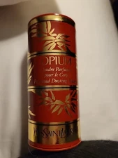VINTAGE YVES SAINT LAURENT OPIUM PERFUMED DUSTING POWDER 1.25oz NEW