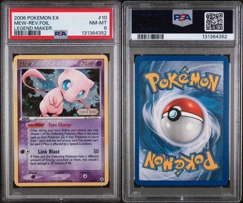 Pokémon Mew 2006 Reverse Holo EX Legend Maker #10 PSA 8