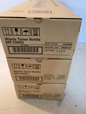 Ricoh 416890 MP C6003 Waste Toner Bottle Lot Of 3 Boxed free ship