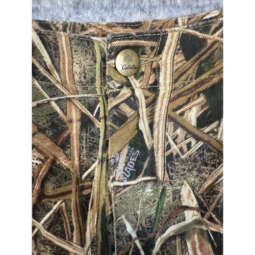 Cabelas Mens Mossy Oak Blades Relaxed Fit Cargo Camouflage Pants - 40x32* - Picture 3 of 11