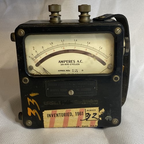 Vintage Ampere Volt AC Meter Weston elektrisches Instrument Modell 433 UNGETESTET - Bild 1 von 13