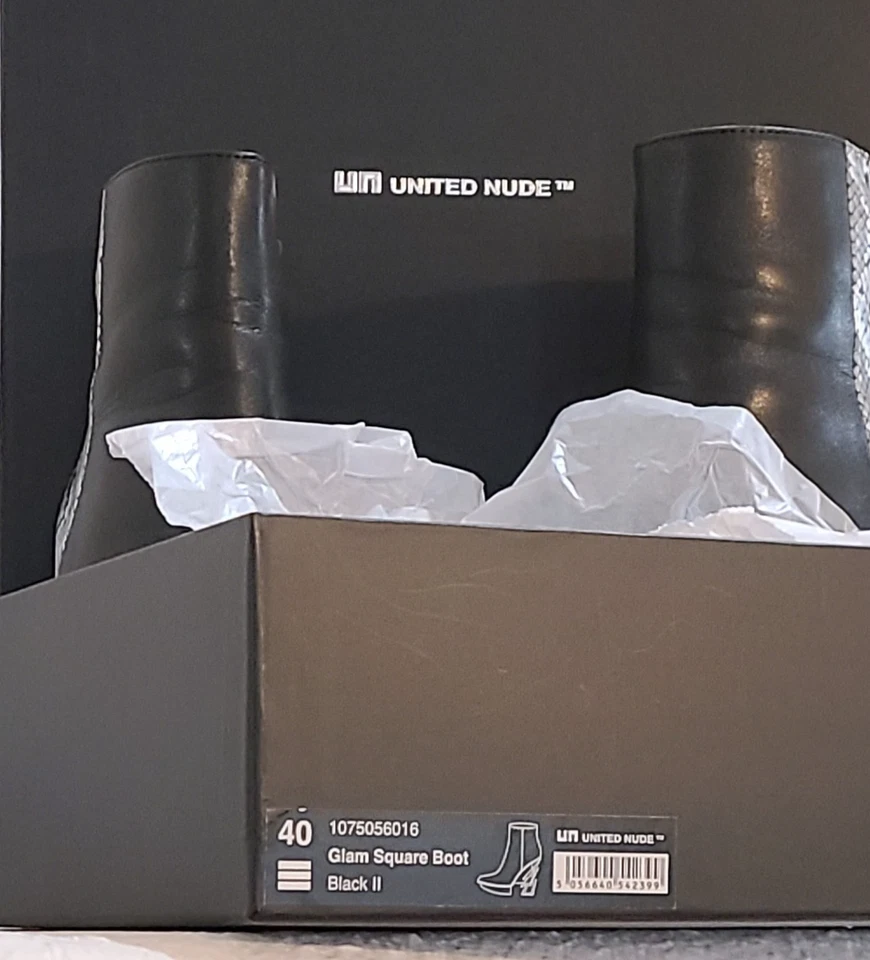UNITED NUDE - Bota Cuadrada Glam Negra II - TALLA 9/9.5 Foto 3 de 4