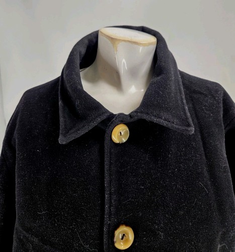 Rainsford Men's Coat Small Black Wool Button Car Over - Picture 3 of 7