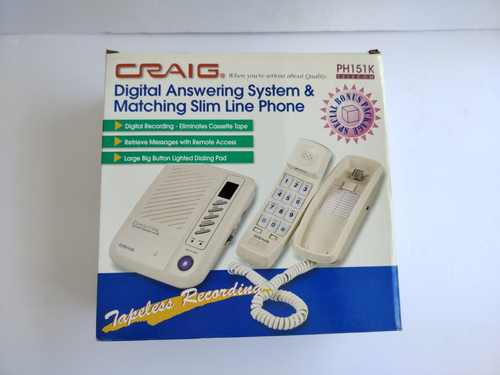 Craig Tapeless Cyfrowy system odbierania telefonów PH151K Nowy w pudełku Telefon VTG - Zdjęcie 2 z 7