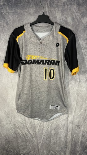 demarini Sports Baseball Jersey Team Demarini Gray Black Small Short Sleeve S - Picture 4 of 10