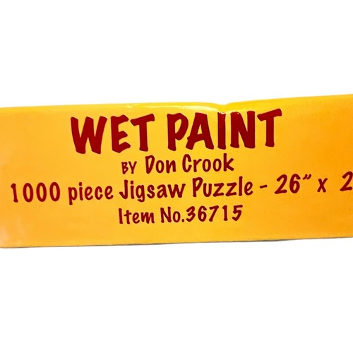 Rompecabezas Don Crook Golden Retriever pintura húmeda 26"x26" cachorros 1000 piezas Kidcore - Imagen 13 de 17