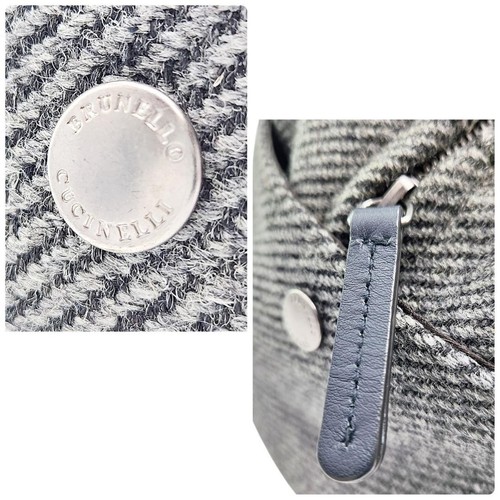 Brunello Cucinelli Boston Tasche Leder grau AUS JAPAN - Bild 7 von 24