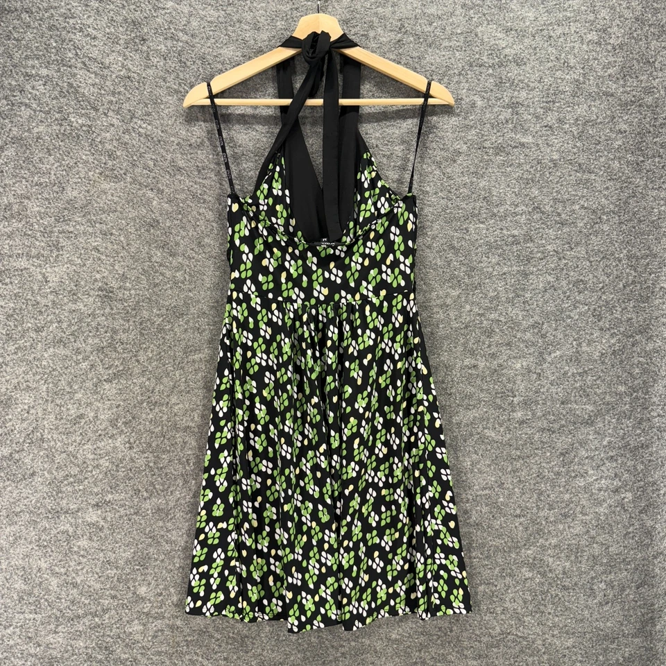 Vestido Xoxo Mujer M Mediano Negro Floal Cambio Midi Sin Mangas Halter Cuello Informal Foto 2 de 4