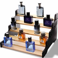 Wood Cologne & Perfume Organizer for Men - 5 Tier Display Stand for Bedroom D...