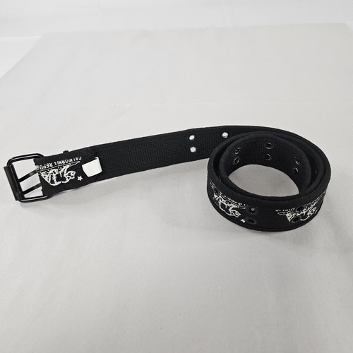 California Republic 2 Hole Belt Extinct Grizzly Double Row Grommet Canvas READ⬇ - Picture 4 of 6