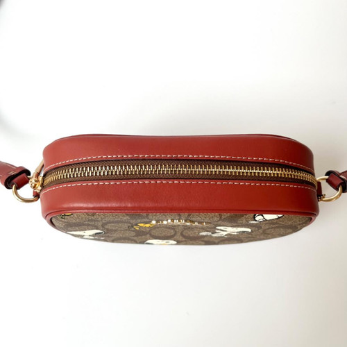 Coach CF248 Snoopy Collaboration Shoulder Bag Body Bag Woodstock Diagonal Pocket - Picture 6 of 10