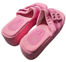 Brand New Pink Corduroy Platform Sandel Slides Size 6 Womens Shoes
