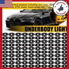 100Pods Amber Rock LED Lights Underbody Lamp Fit Jeep Boat Offroad Truck UTV ATV