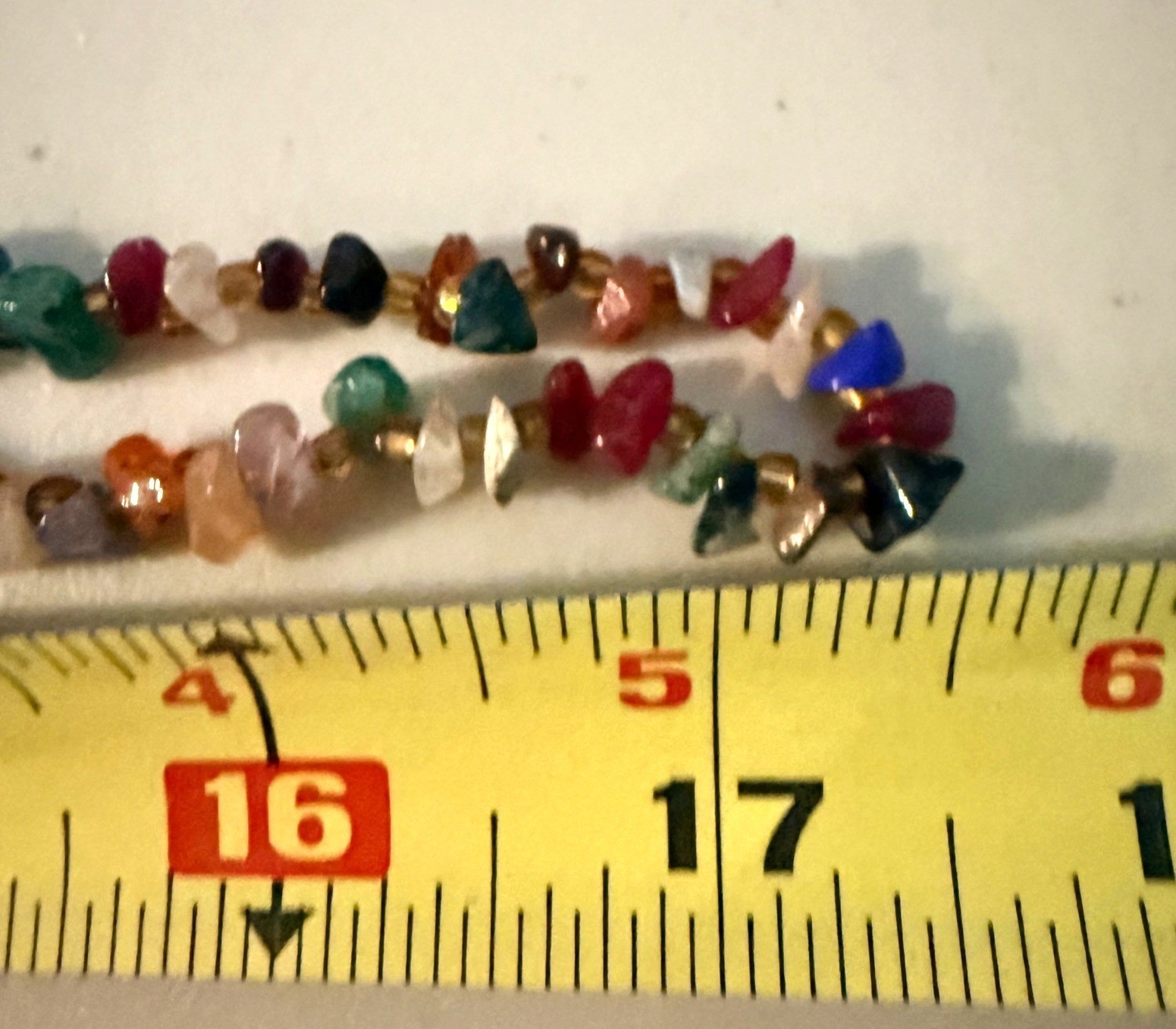 Multi Gemstone Polished Beaded Chip Necklace 35" … - image 3