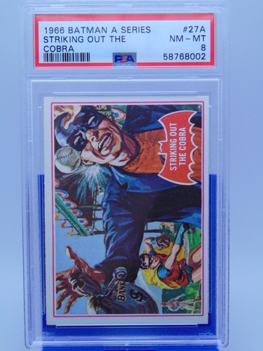 1966 Topps Batman Red Bat #27A Striking Out the Cobra — PSA (grade unconfirmed)