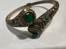 Handmade Turkish Silver Hinged Cuff Bracelet