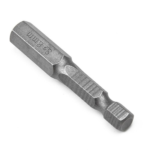 Silver Hex Key Bit Set with Magnetic Handle for Secure Drilling Experience - Picture 10 of 12