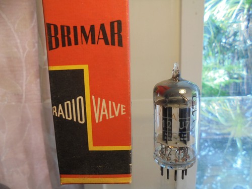 BRIMAR 12AU7 NEW OLD STOCK LONG BLACK PLATE BRITISH 1950'S VINTAGE VALVE TUBE - Picture 3 of 11