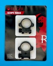 Ruger Scope Rings 1" Medium Ring Set 4B 5B for M77 1" Tube Blued Finish 90410