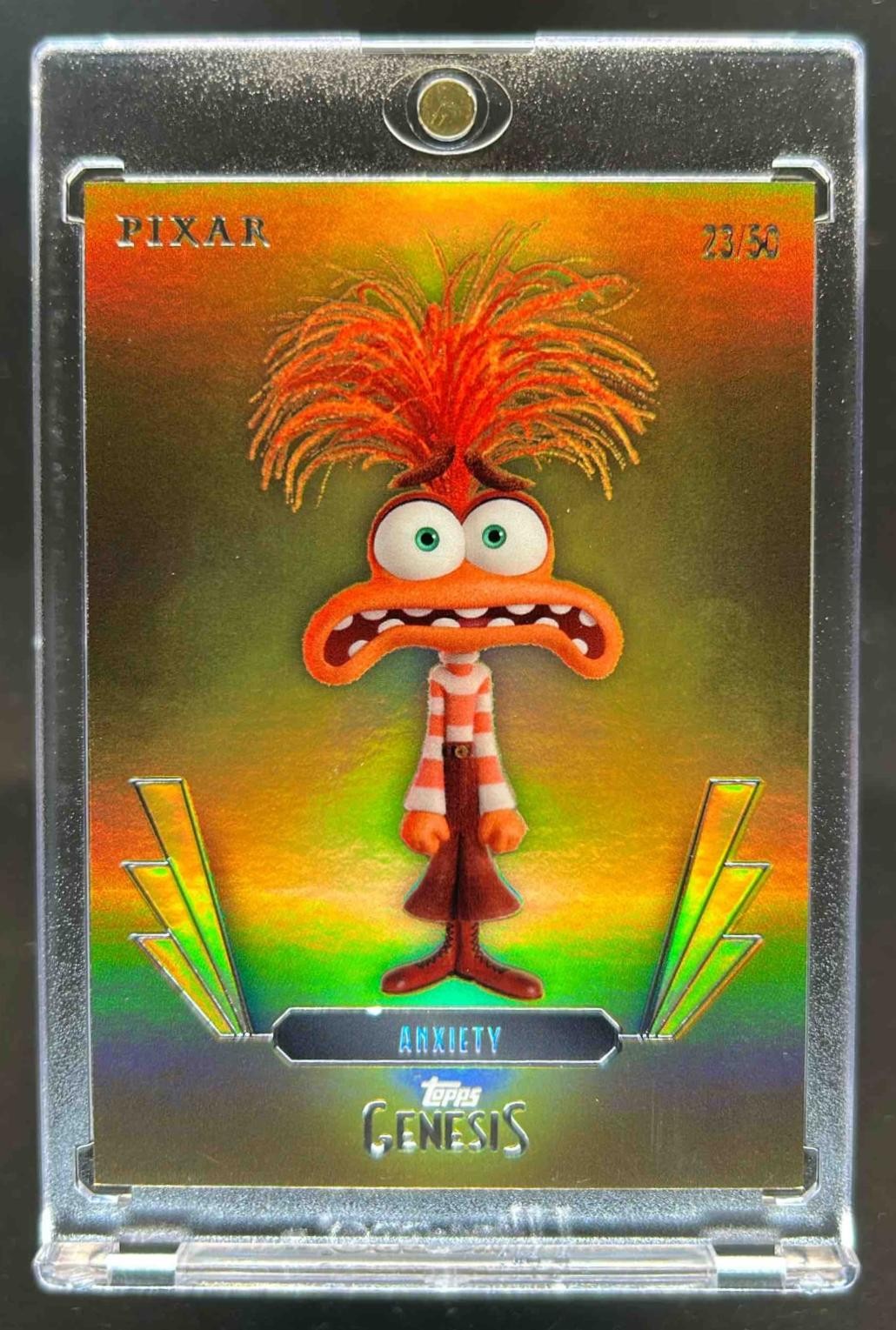 2025 Topps Disney Genesis Anxiety Gold Foil #23/50