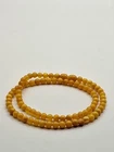 Vintage Genuine Baltic Amber Stone Round Beads Egg Yolk Butterscotch Neckclace