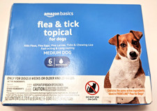 New Amazon Basics Flea  Tick Topical For Dogs Medium Dog 6 Tubes