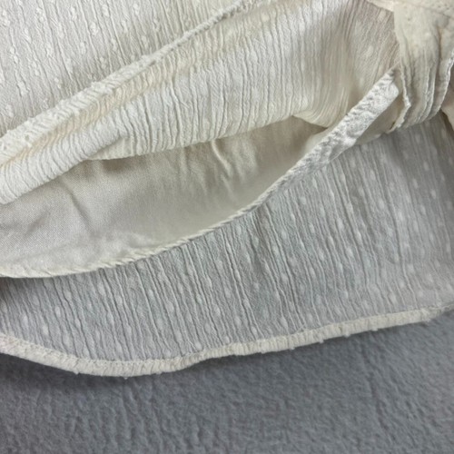 Zara Girls Size 7 Cream Colored Blouse With Embroidered Collar Long Sleeve - Picture 5 of 5