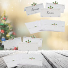 Traditional Christmas Holly Place Name Cards 12/pk Xmas Dinner Parties & Events
