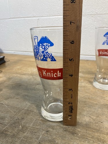 2 Vintage New York’s Famous Rupert Knickerbocker Beer Glasses Big Knick vintage - Picture 5 of 6