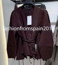 ZARA NEW WOMAN CARDIGAN WITH BELT CHOCOLATE S-XL 9598/252/717