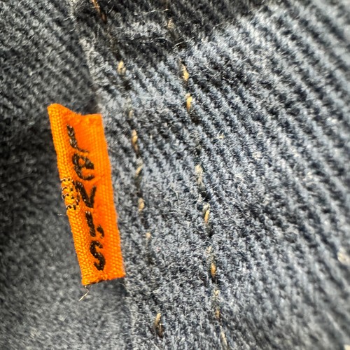 Levi's 555 Jeans Mens 38x30 (38x29 Actual) USA Orange Tab Indigo Blue VINTAGE - Picture 5 of 10