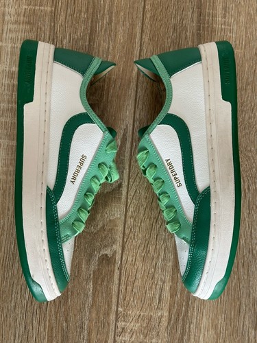 Superdry Women’s Trainers Vegan Basket OV Lux Size UK 4 EU 37 Sneakers Green - Picture 2 of 12